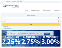 Tablet Screenshot of mountainpacificbank.com